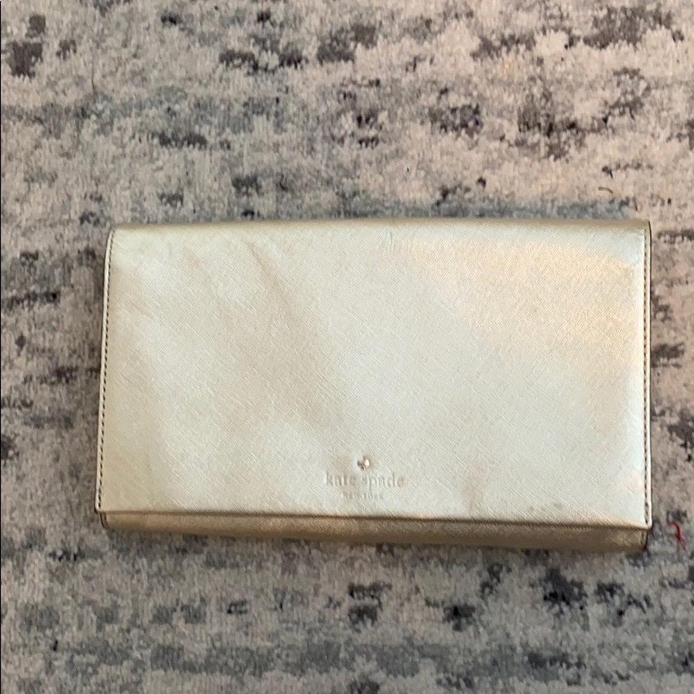 Used Kate spade gold clutch